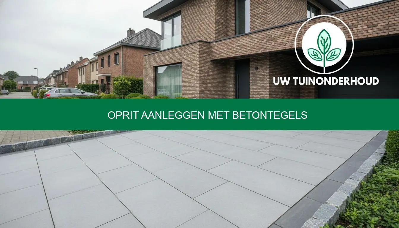 Oprit aanleggen met betontegels - prijs, fundering en advies